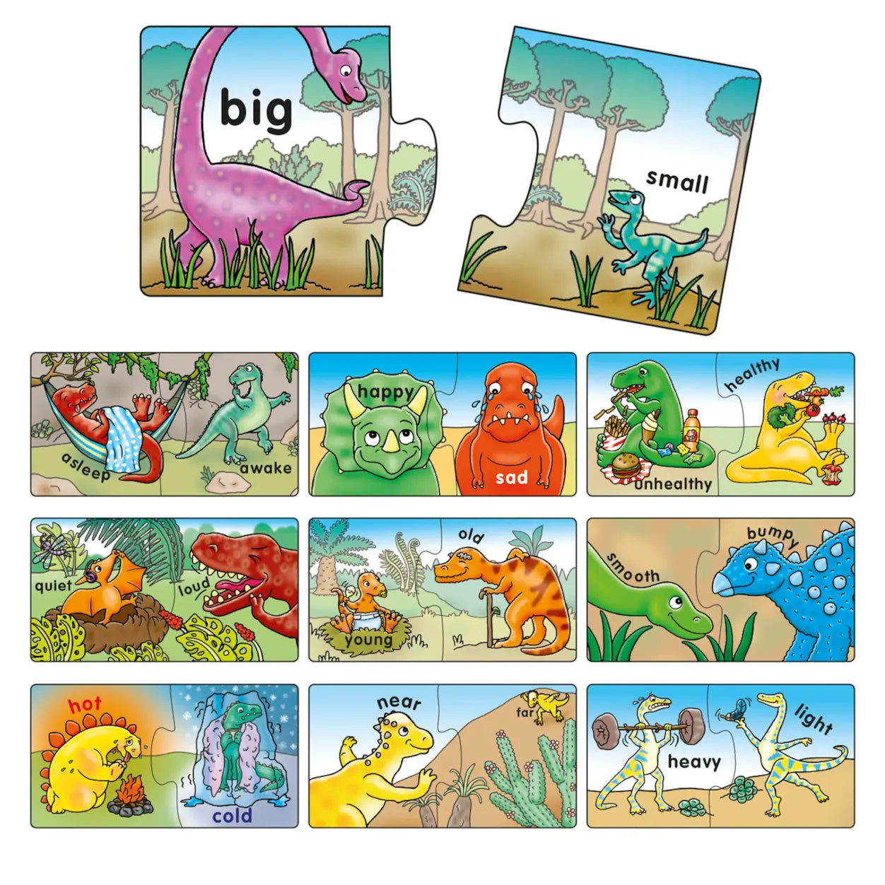 Dinosaur Opposites Jigsaw Puzzles Orchard Toys