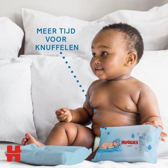 Huggies Pure, Baby Wipes, 18 Packs (1008 Wipes Total) - 99 Percent Pure Water Wipes Huggies