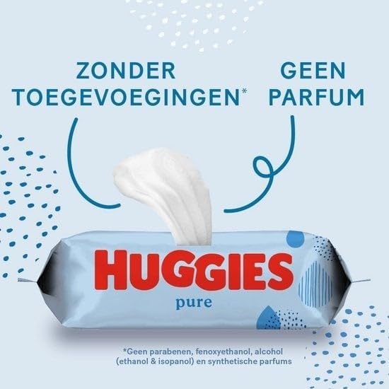Huggies Pure, Baby Wipes, 18 Packs (1008 Wipes Total) - 99 Percent Pure Water Wipes Huggies