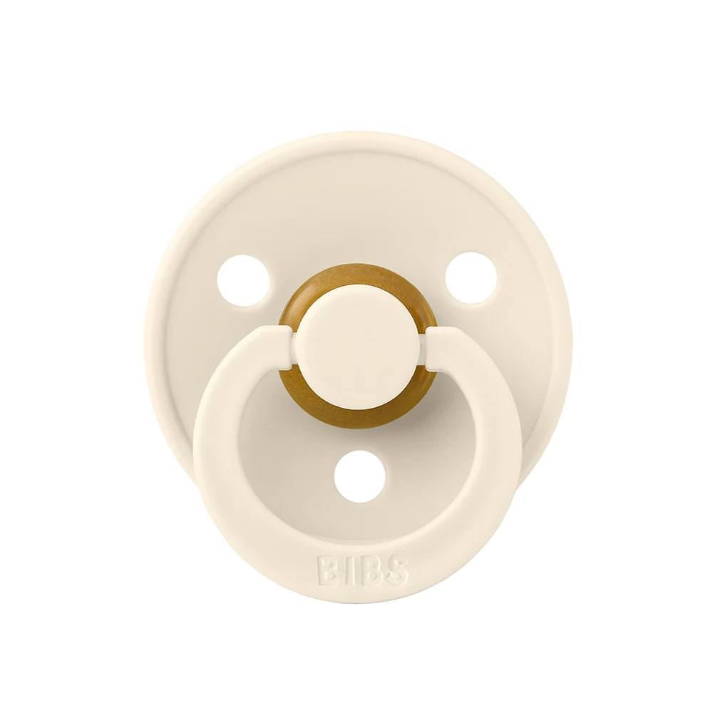 BIBS Colour Ivory Size 2. 6+ Months Single Pc Round. Bibs