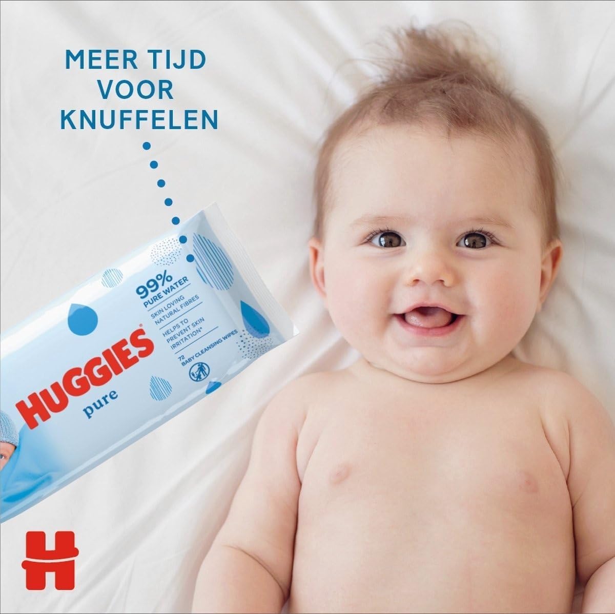 Huggies Pure, Baby Wipes, 18 Packs (1008 Wipes Total) - 99 Percent Pure Water Wipes Huggies
