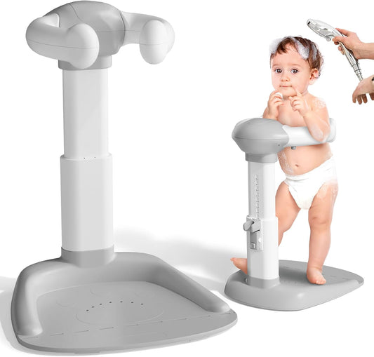 Baby Bathtub with Shower Stand Support Welcome Baby