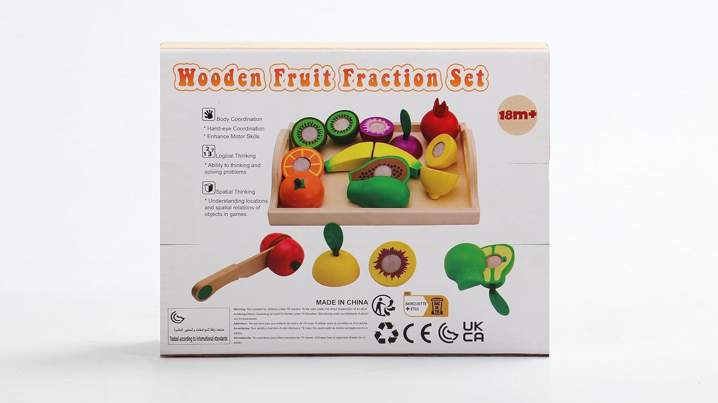 yoptote Wooden Play Food Toddler Toys for 2 yrs+ Fruit & Veg Amz_Mix
