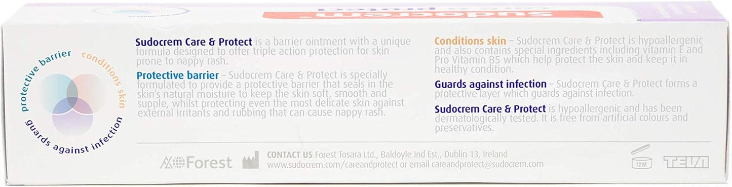 Sudocrem® Care & Protect™ Nappy Cream - Triple Care Ointment Protects Against Nappy Rash, 30g Sudocrem