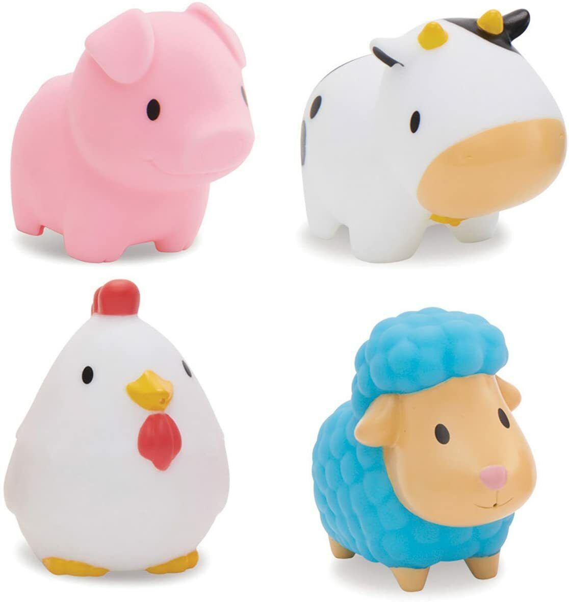 Munchkin Floating Ocean/Farm Animal Rubber Bath Squirt Toys for Baby - 8 Pack Munchkin