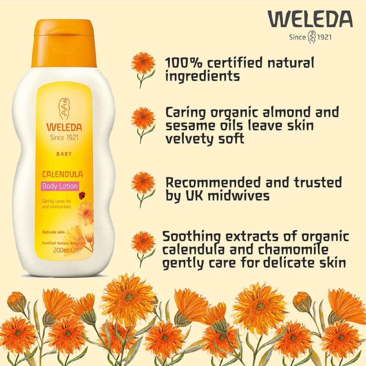 Weleda Baby Natural Calendula Body Lotion 200ml Weleda