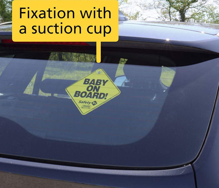 Safety 1st 38000760 Baby On Board Sign for Car - English, Yellow Safety 1st