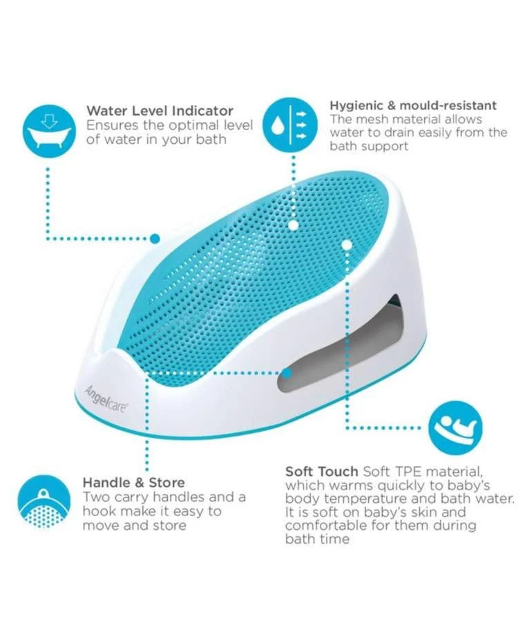 Angelcare® Soft Touch Baby Bath Support - Blue Angelcare