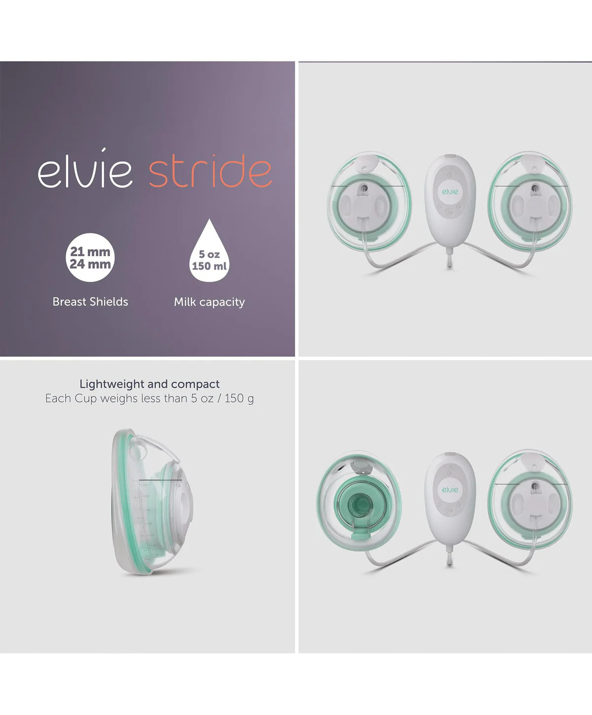Elvie Stride Double Electric Breast Pump Elvie