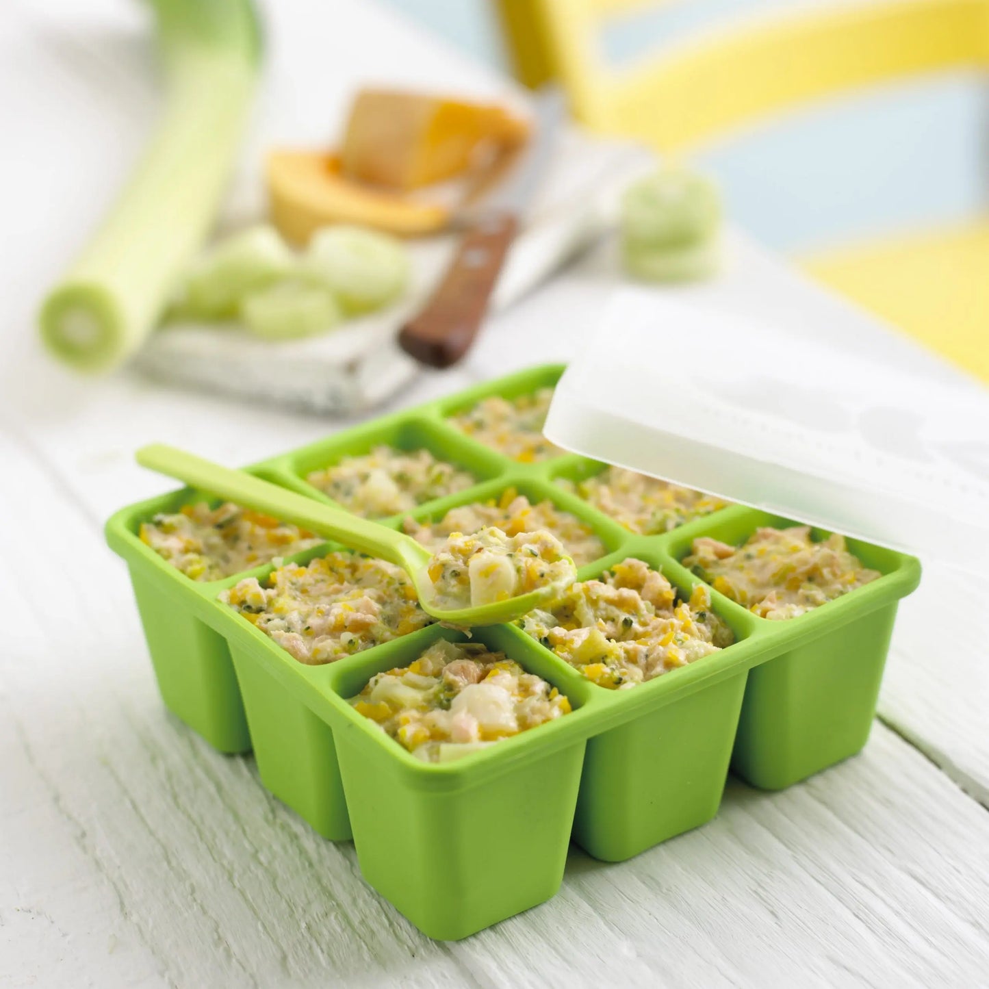 NUK Food Cube Tray with Lid for Freezing Baby Food | 6 Months+ NUK