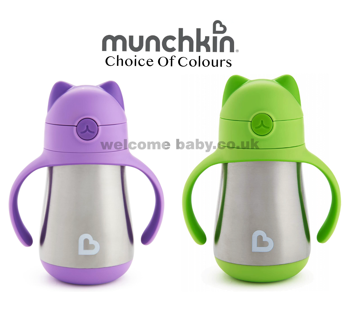 Munchkin Cool Cat Stainless Steel Straw Cup Munchkin