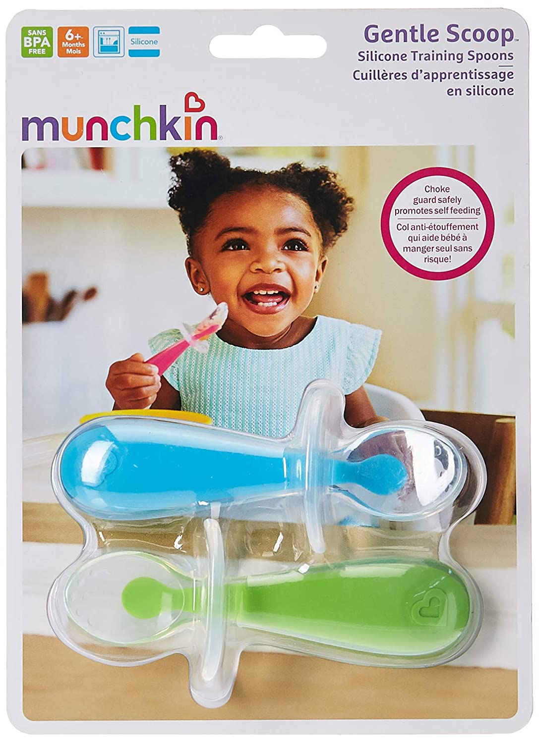 Munchkin 2-Piece Gentle Scoop Silicone Training Spoons. Welcome Baby