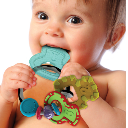 Infantino Slide and Chew Baby Teether Keys Toy 0m+ Infantino