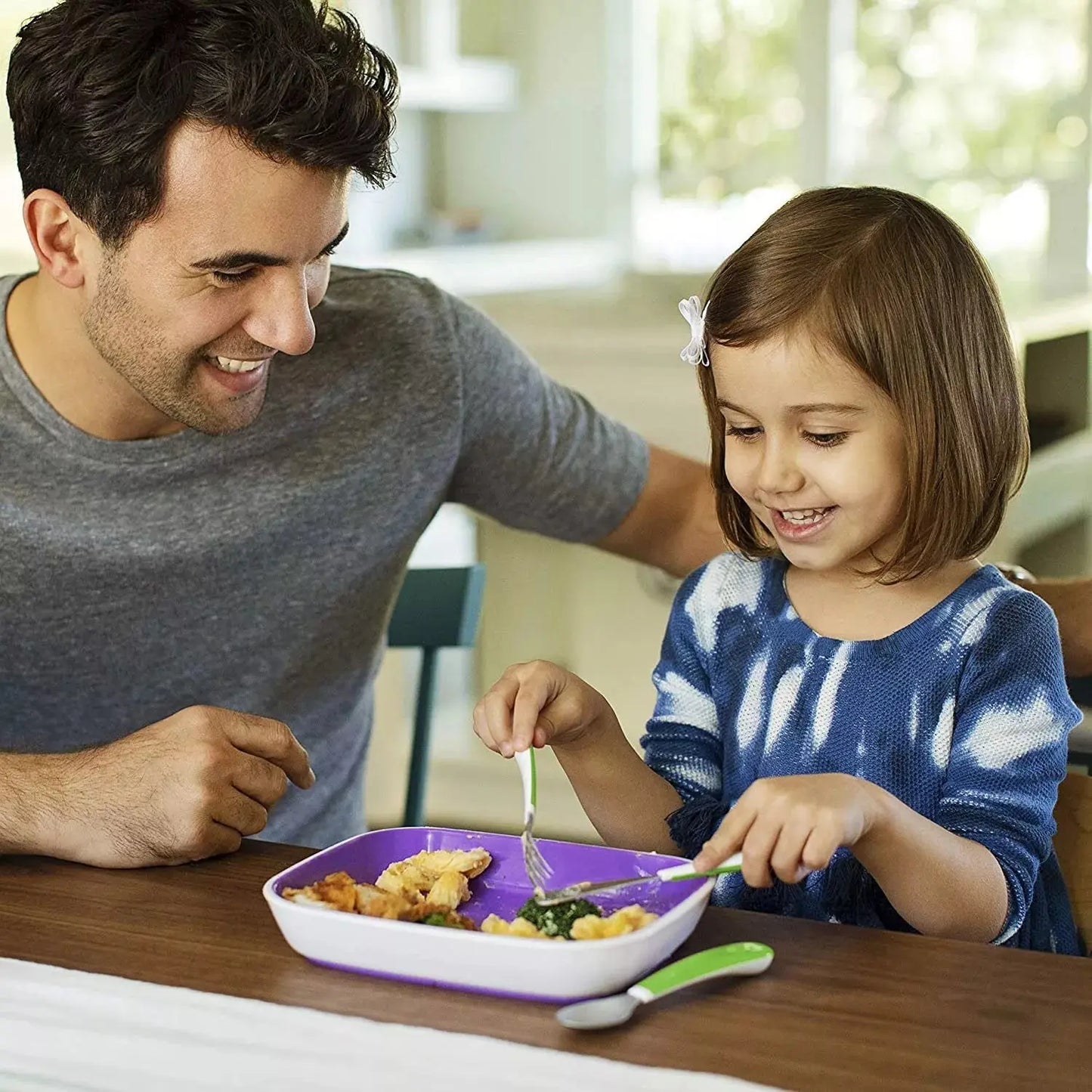 Munchkin Splash Toddler Cutlery Set (Fork, Knife & Spoon), Green Munchkin