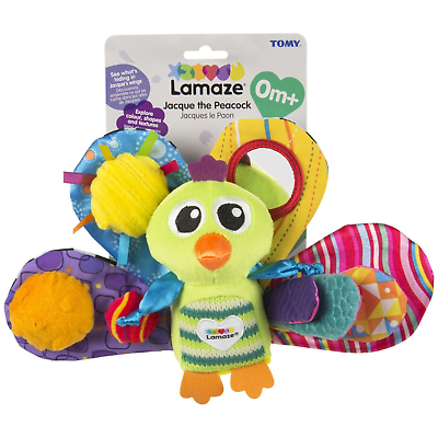 Lamaze Play & Grow Jacques the Peacock | Sensory Soft Toy For Babies Lamaze