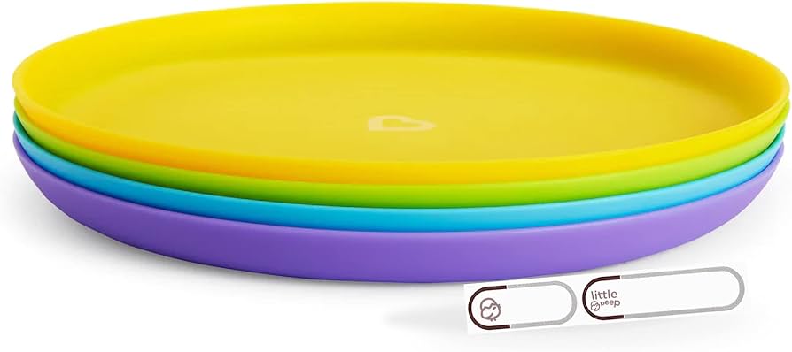Munchkin Pack of 4 Multi-Coloured Plate Munchkin