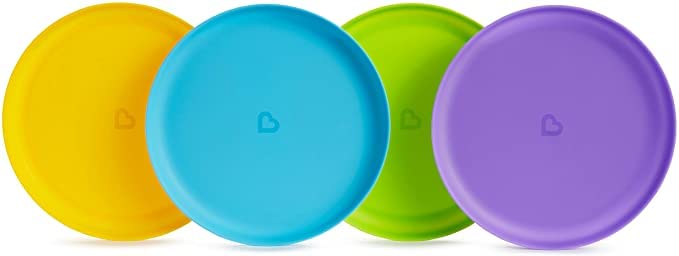 Munchkin Pack of 4 Multi-Coloured Plate Munchkin
