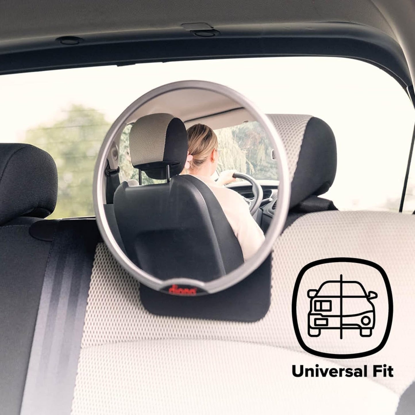 Diono Easy View™ Baby Car Mirror, Safety Car Seat Mirror for Rear facing Infant, Fully Adjustable With 360° Diono
