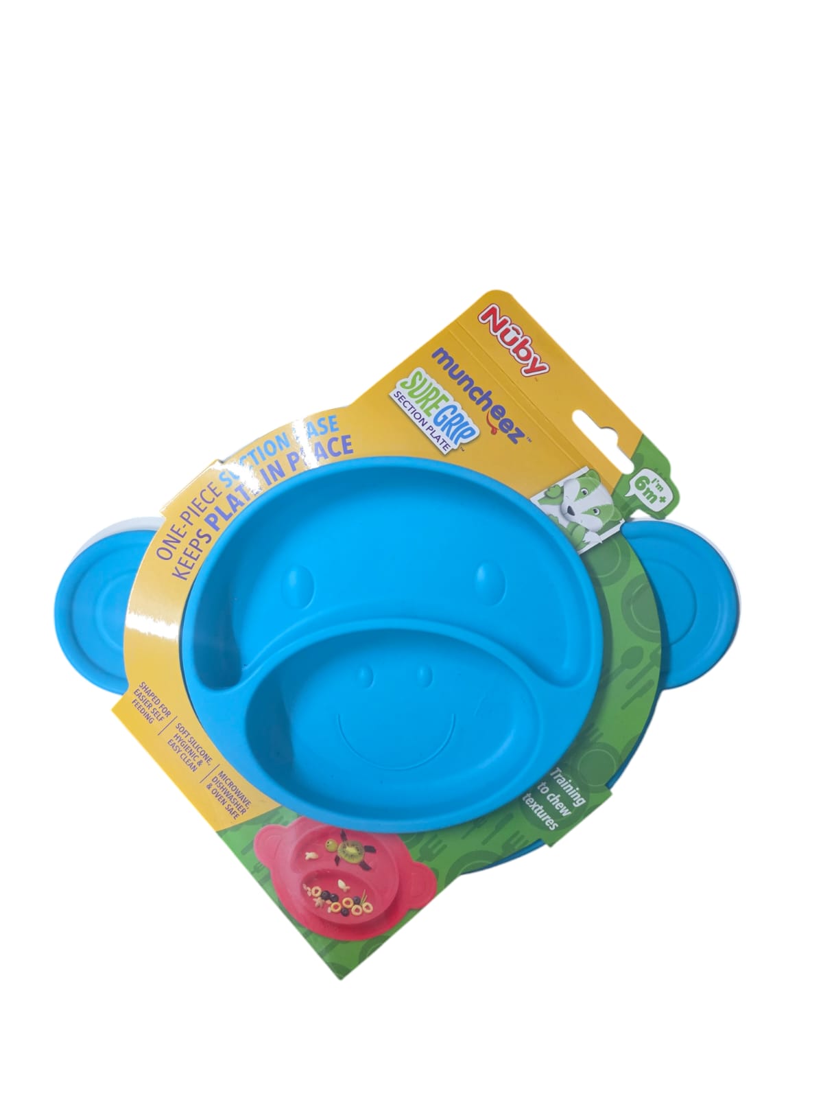 Nuby Sure Grip Non-Slip Silicone Baby Dinner Plate | Super Suction, Nuby