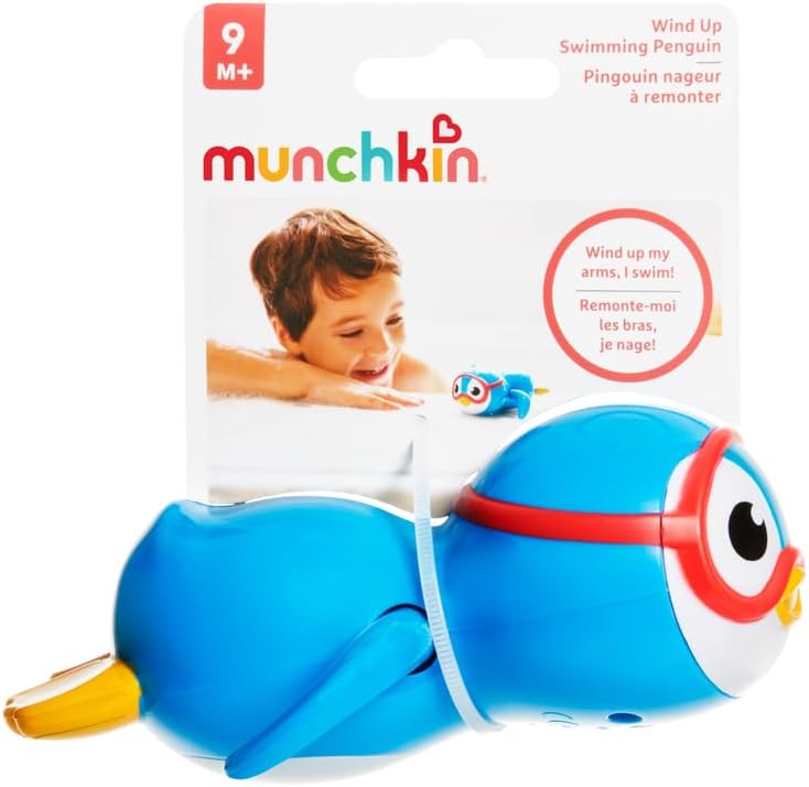 Munchkin Wind Up Swimming Penguing Scuba Buddy Bath Toy Munchkin