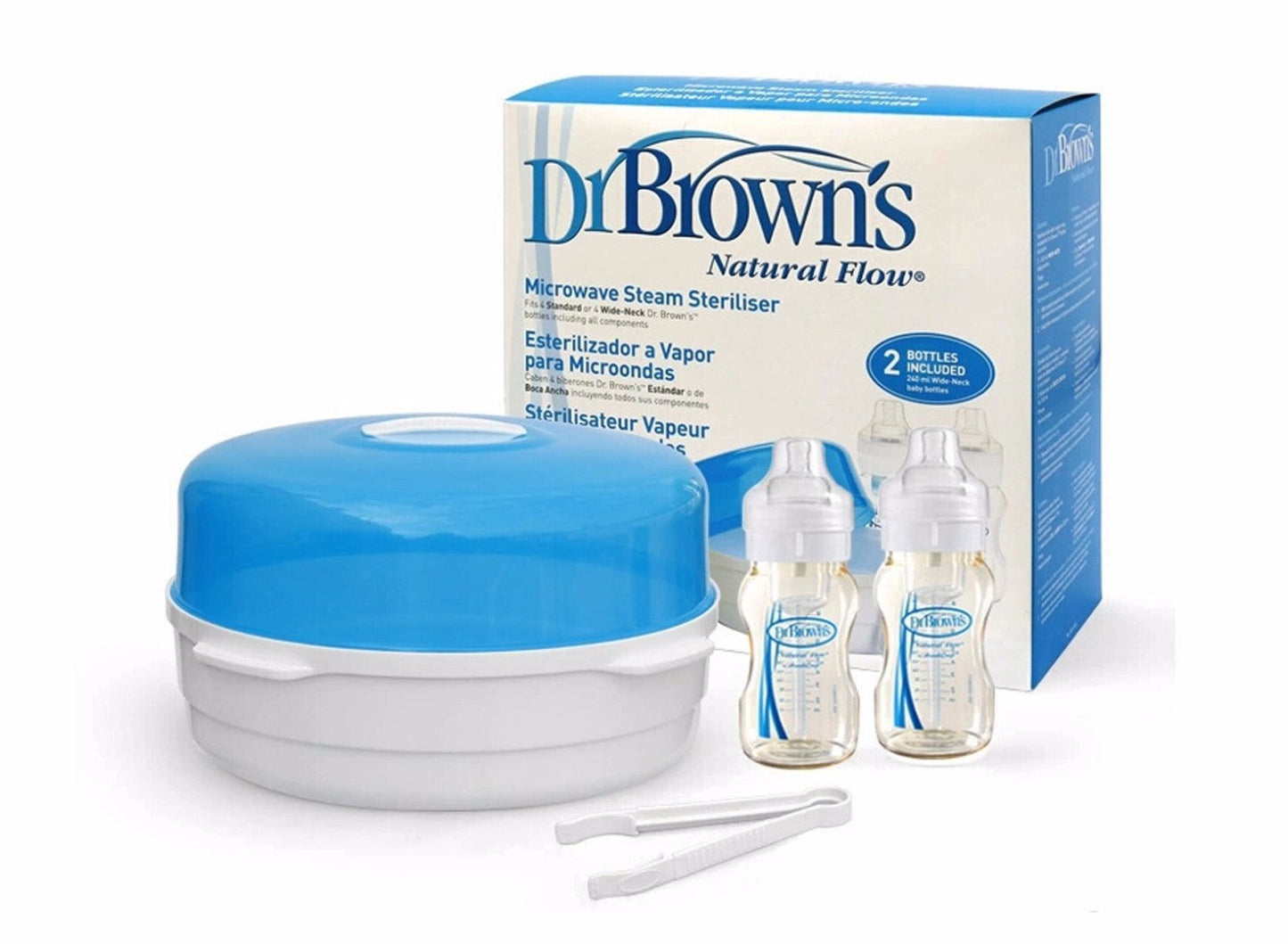 Dr Brown’s Microwave Steriliser + 2 Bottles Dr Browns