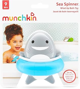 Munchkin Baby Sea Spinner Shark Wind Up Floating Bath Toy Munchkin