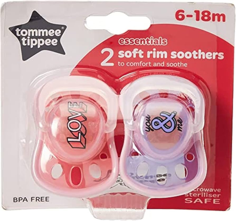 TOMME TIPPEE Essentials Cherry Latex Soother 2 Count 6-18M Assorted Welcome Baby