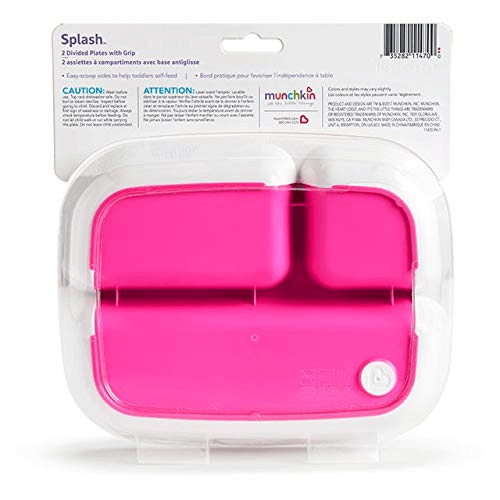 Munchkin Splash™ Toddler Divided Plates x 2 per pack Munchkin