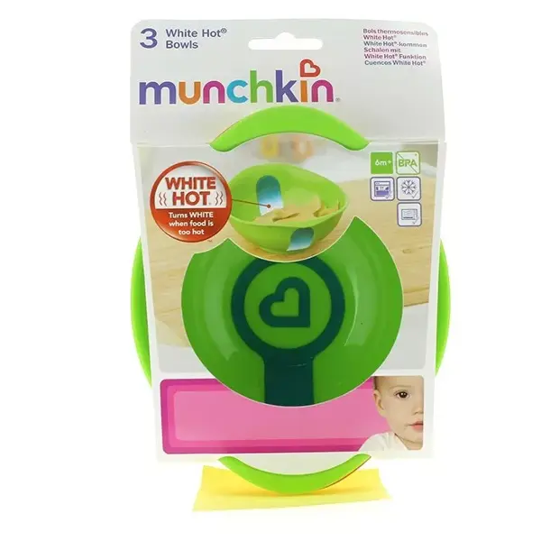 Munchkin White Hot Bowls Thermosensibles x 3Pk Munchkin