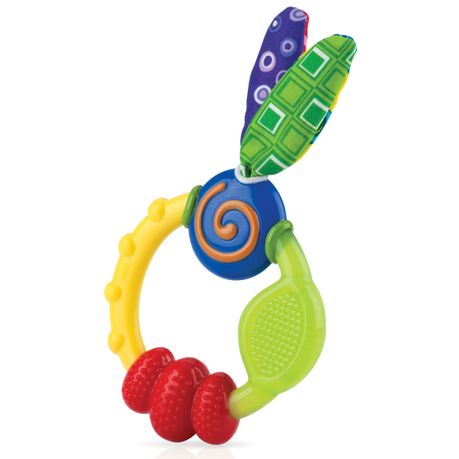 Shop Nuby Wacky Teether Ring - Soft Silicone Teething Toy Nuby