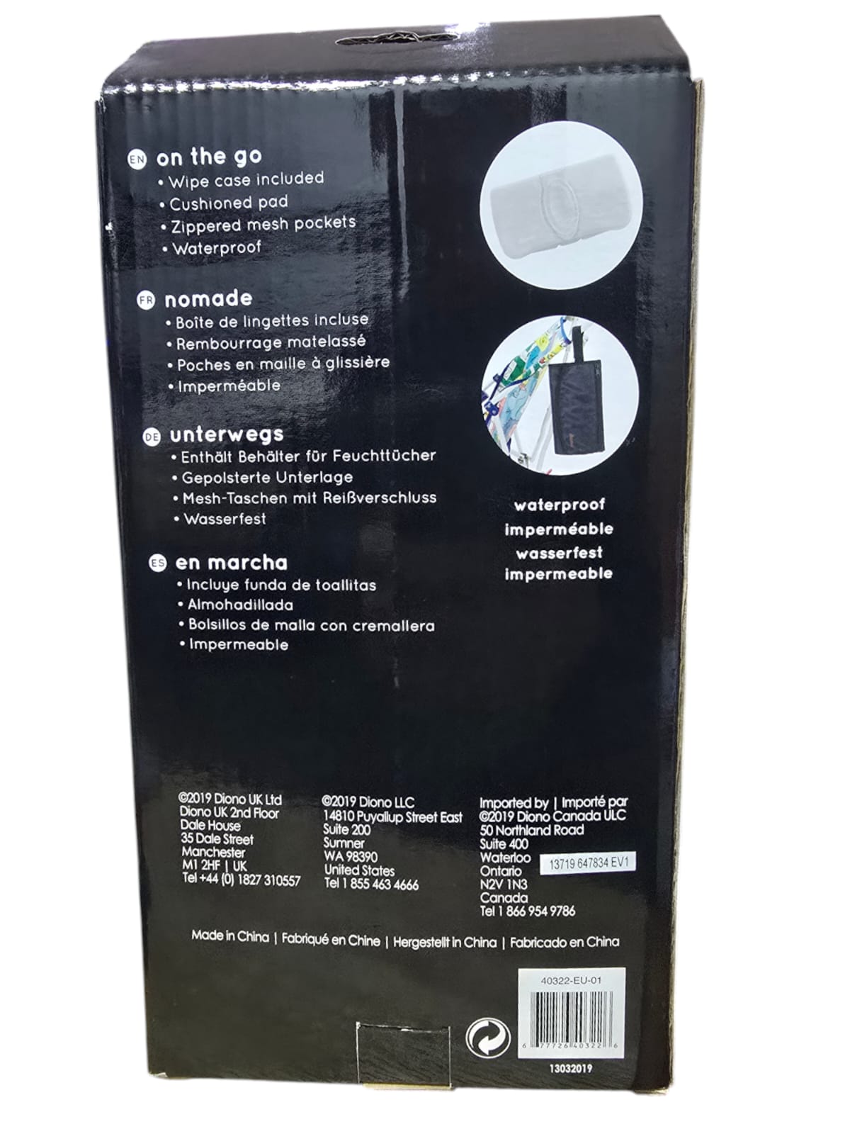 Diono Change 'n Go Cushioned Changing Pad with Storage Pockets, Diono