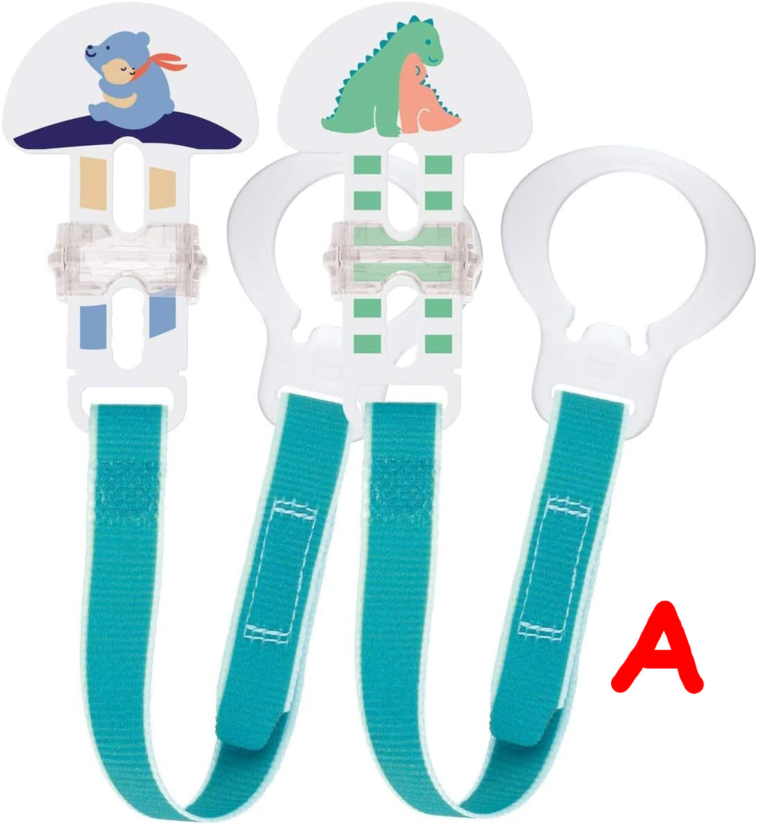 MAM Soother Clips, Pack of 2 assorted colours Mam
