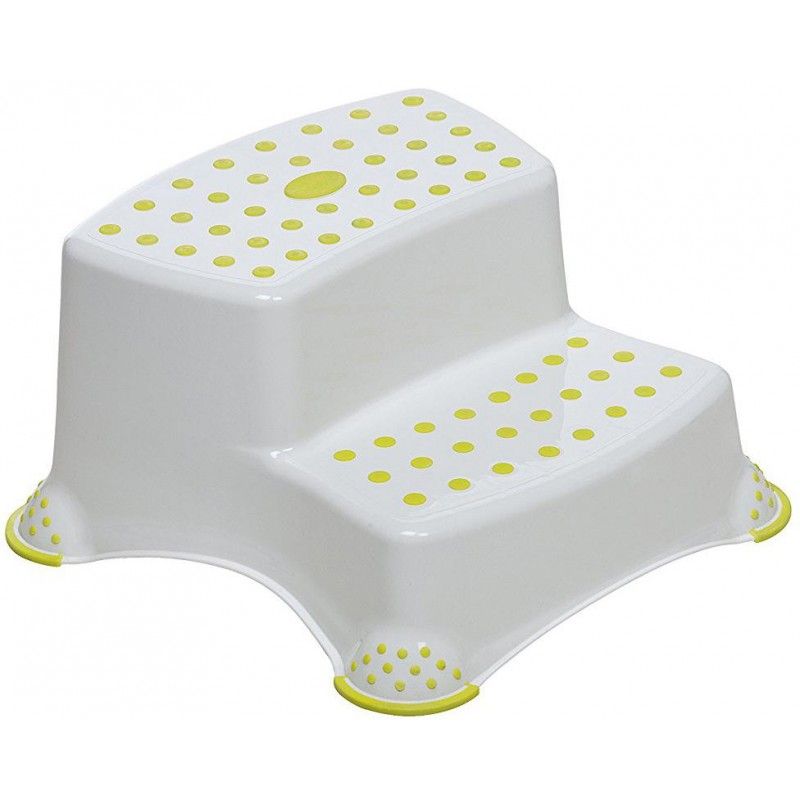 SAFETY 1st Double Step Stool - White-Green Safety 1st