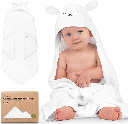 Baby Hooded Towel - Organic Bamboo Baby Bath Towels with Hood Welcome Baby
