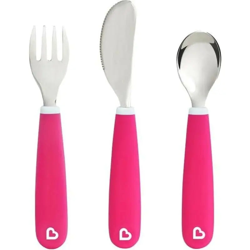 Munchkin Splash Toddler Cutlery Set (Fork, Knife & Spoon), Green Munchkin