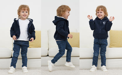 Newborn Infant Baby Boys Girls Cartoon Fleece Hooded Jacket Coat with Ears Warm Todder Kids Outwear Coat Zipper Up 0-6Y Welcome Baby