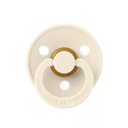 BIBS – Colour Latex Round Pacifiers – Ivory Size1   0+ Months   Single pc