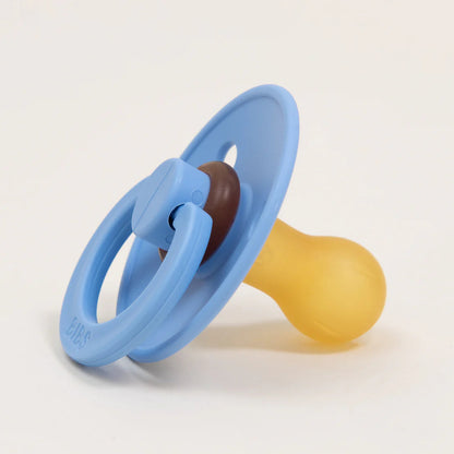 BIBS Colour Latex Pacifier - Sky Blue Size 1.  0+ Months   Single Pc