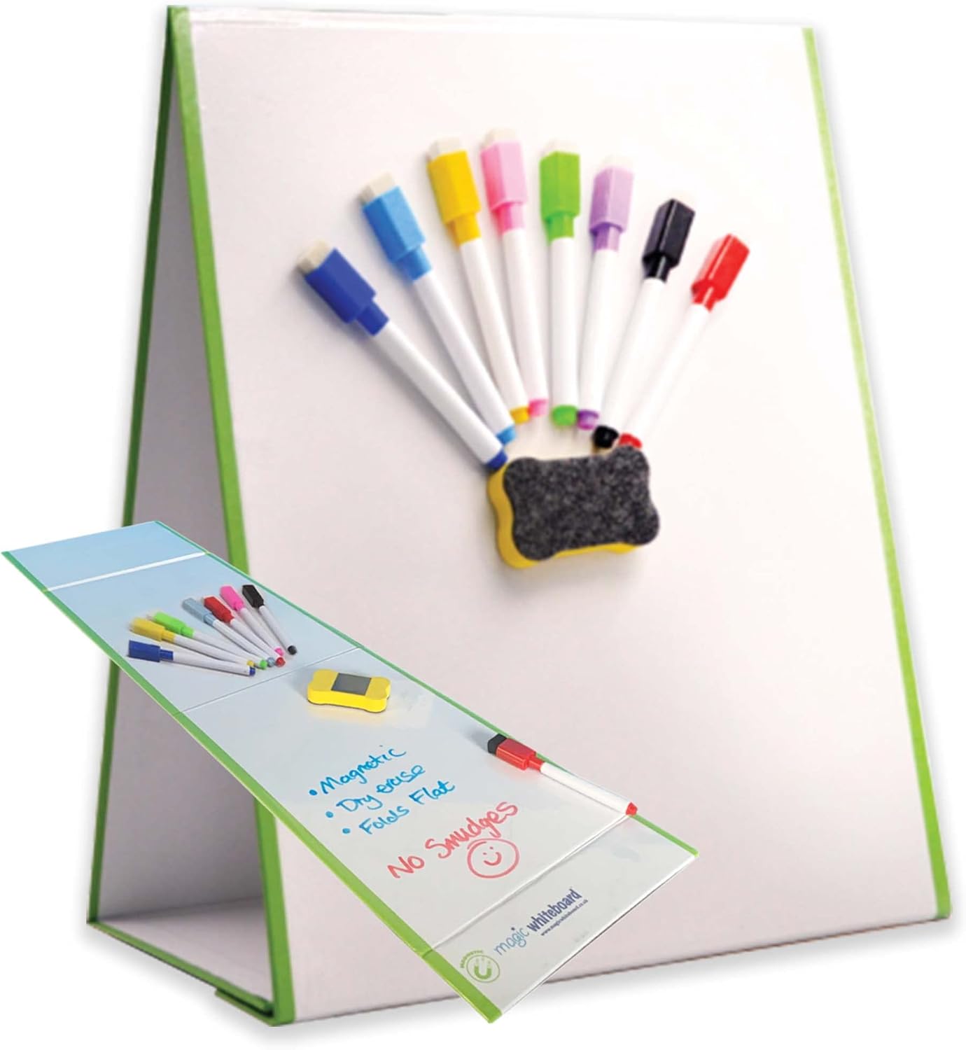 Magic Whiteboard Easel for Kids - A3 Foldable Kids Easel Double Sided Magic White Board