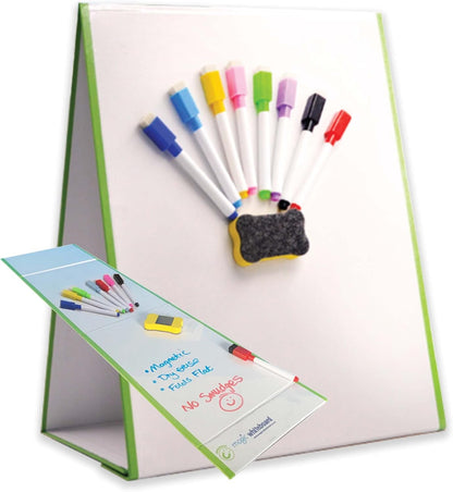 Magic Whiteboard Easel for Kids - A3 Foldable Kids Easel Double Sided Magic White Board
