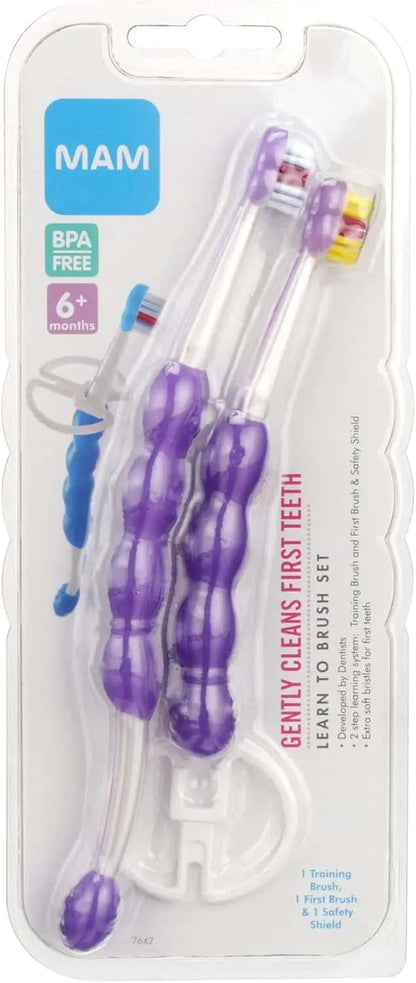 Mam Baby's Brush Toothbrush with Safety Ring, 6 Months +