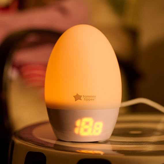 Tommee Tippee GroEgg2, Toddler Nightlight, LED Colour-Changing with Digital Room Temperature Display for Safer Sleep, Adjustable Brightness, Silicone Shell, USB Rechargeable Welcome Baby