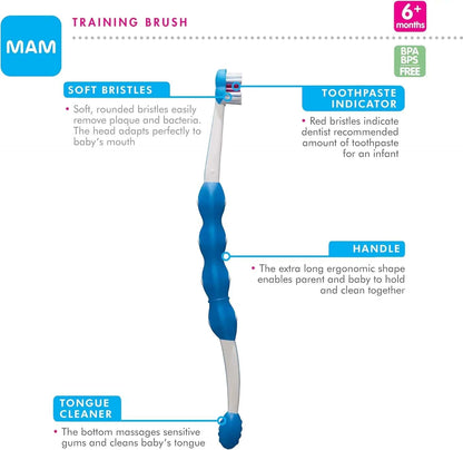 Mam Baby's Brush Toothbrush with Safety Ring, 6 Months +