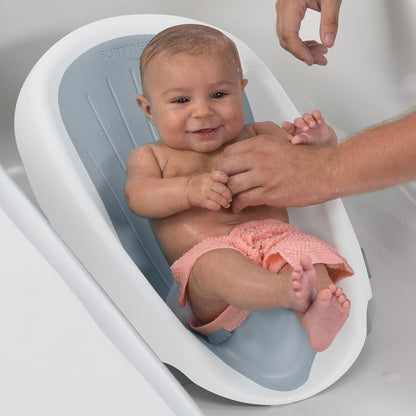 Summer Clean Rinse Baby Bather Grey and White