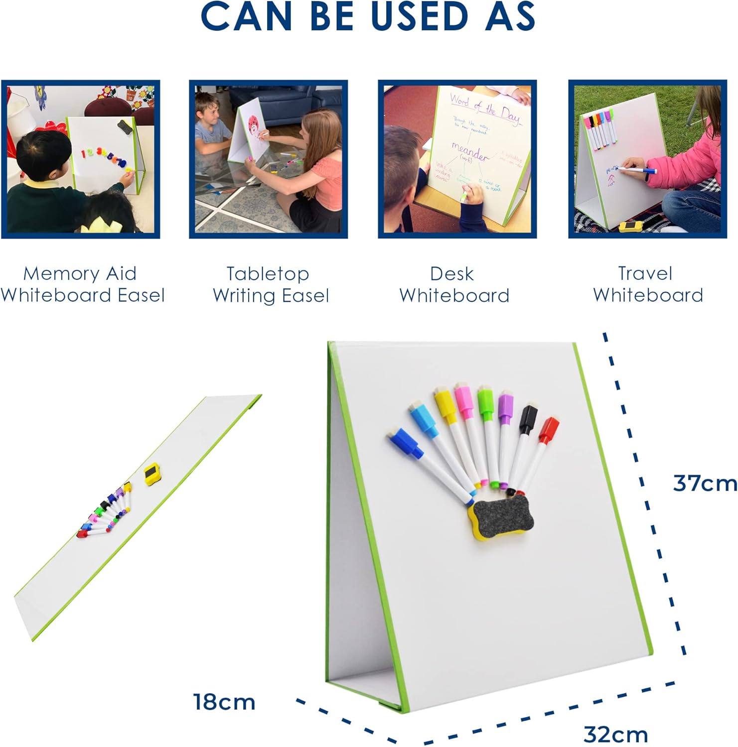 Magic Whiteboard Easel for Kids - A3 Foldable Kids Easel Double Sided Magic White Board
