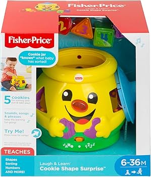 Fisher-Price Laugh & Learn Cookie Shape Sorter Toy with Numbers, shapes & Sounds Fisher Price