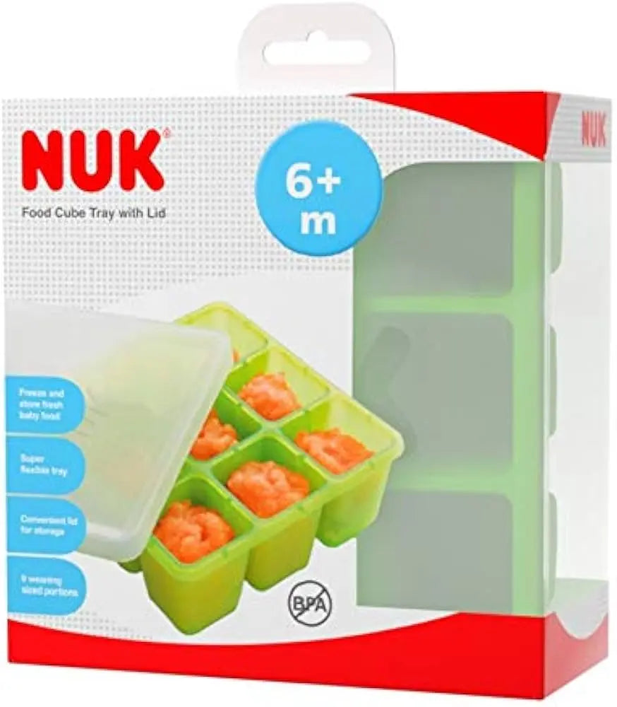 NUK Food Cube Tray with Lid for Freezing Baby Food | 6 Months+
