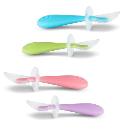 Munchkin 2-Piece Gentle Scoop Silicone Training Spoons.