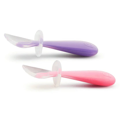 Munchkin 2-Piece Gentle Scoop Silicone Training Spoons.