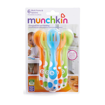 Munchkin Multi Forks And Spoons - 6-Pack. 12m+